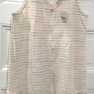 Striped Sleeveless Blouse